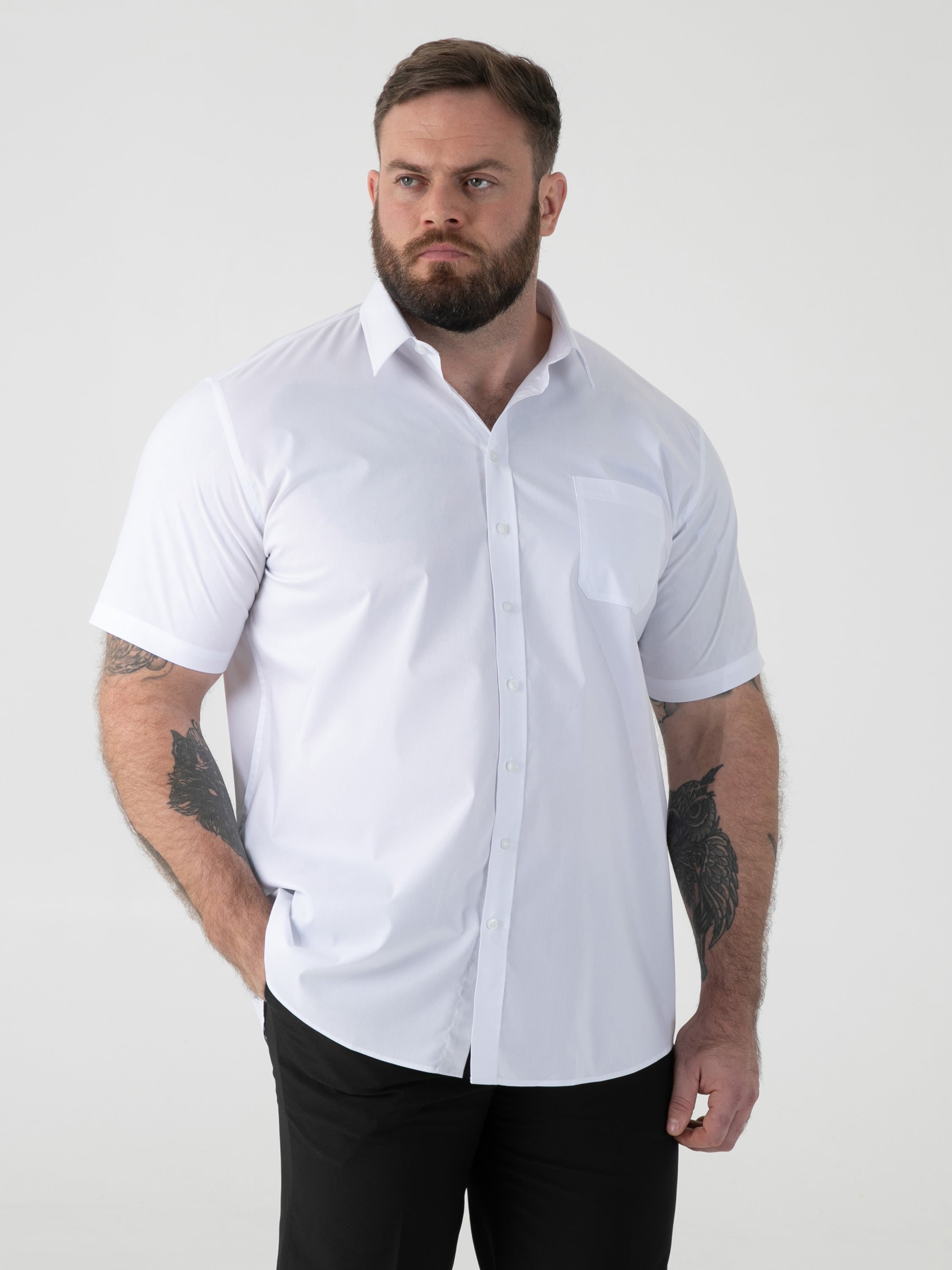 Short Sleeved Shirt in Stretch Fabric