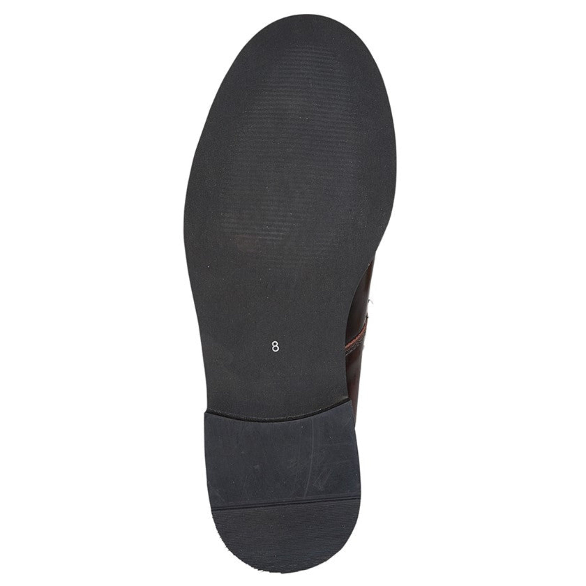 Black shoe sole on a white background