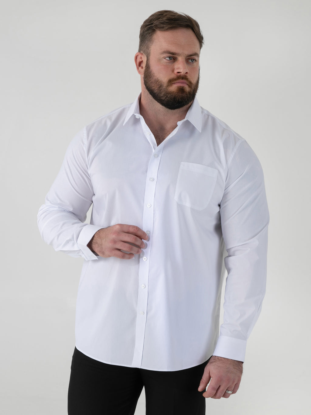 Long Sleeved Shirt in Stretch Fabric.