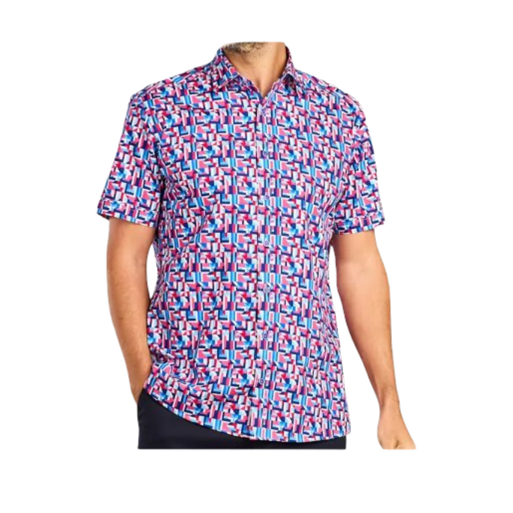 Double 2 Lifestyle Red White Blue Short Sleeve Shirt