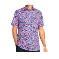 Double 2 Lifestyle Red White Blue Short Sleeve Shirt