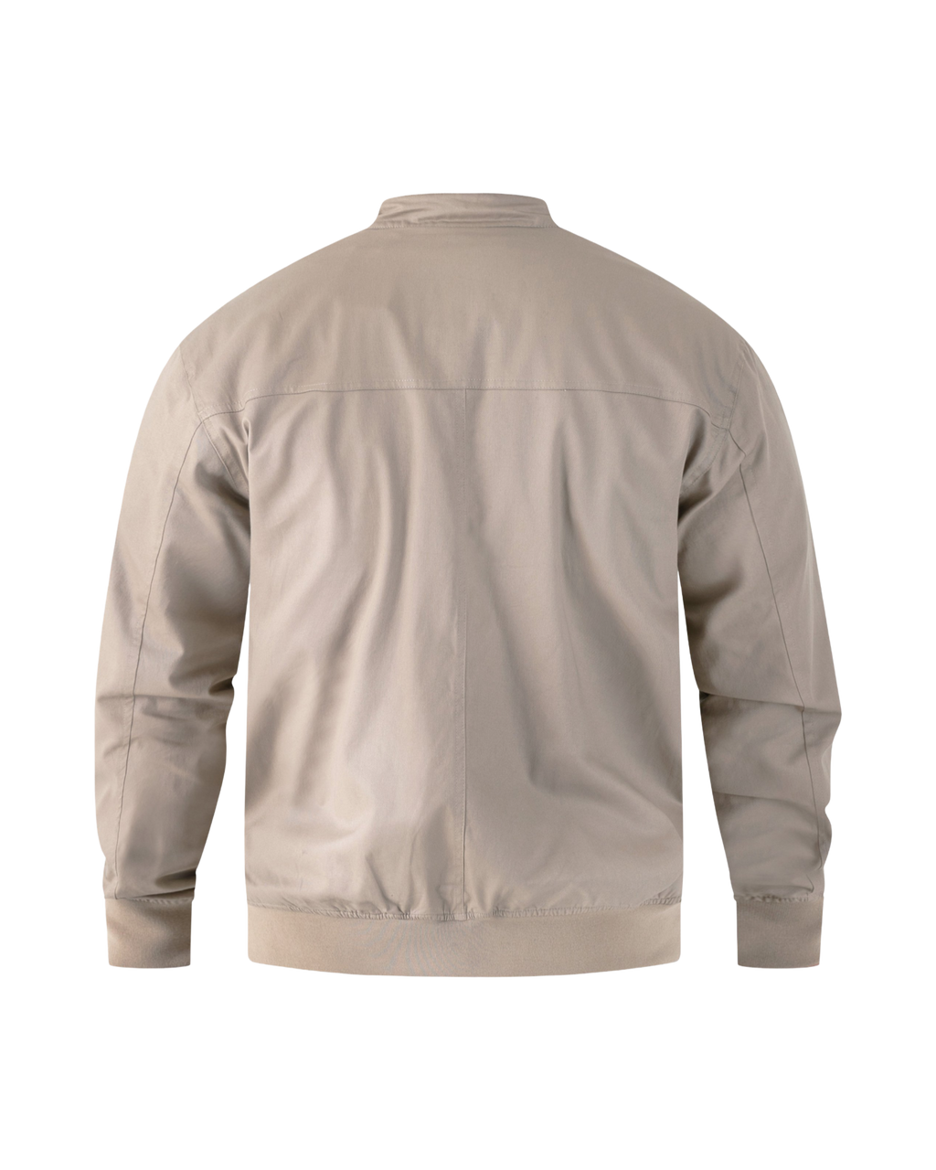 Beige bomber jacket on a white background