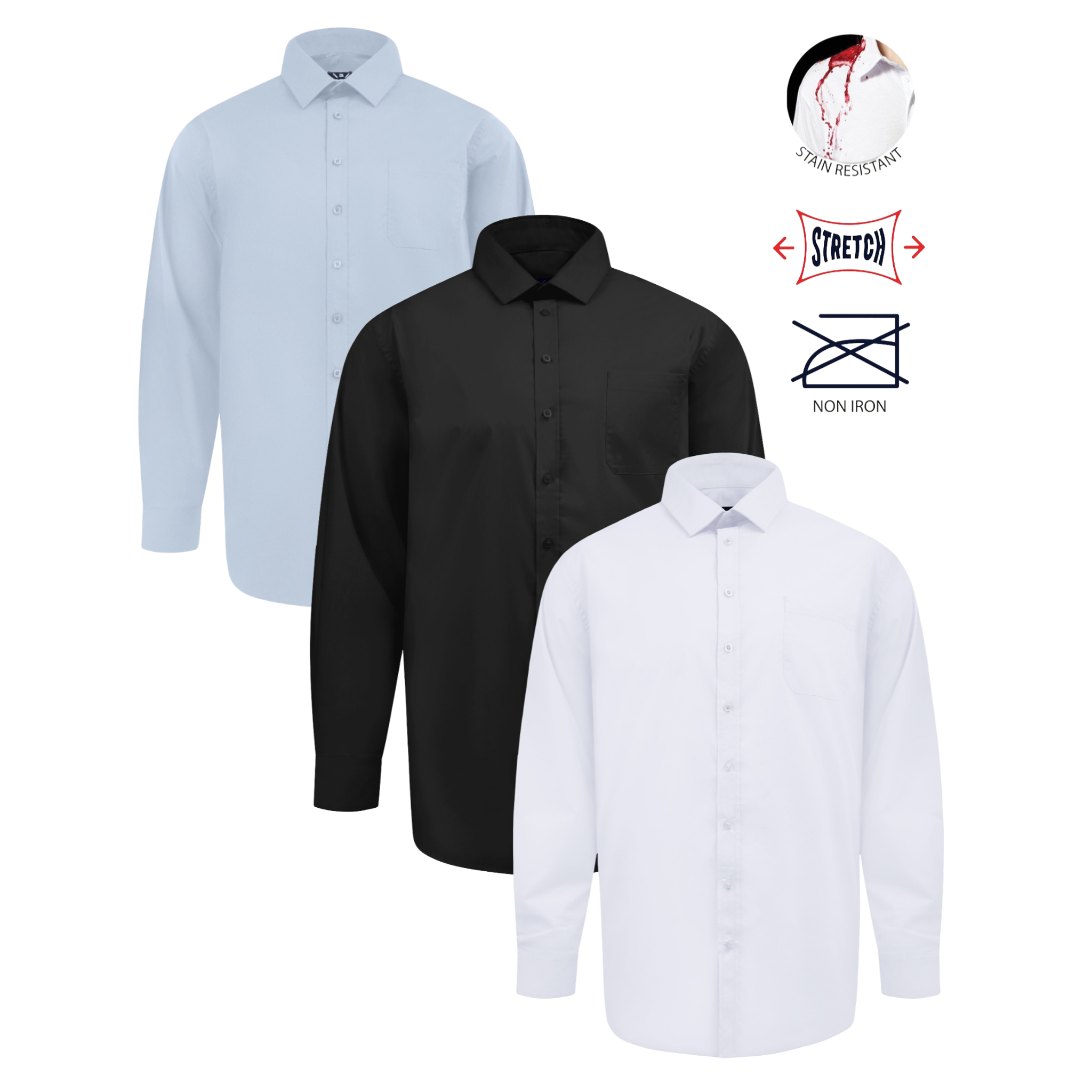 Long Sleeved Shirt in Stretch Fabric.