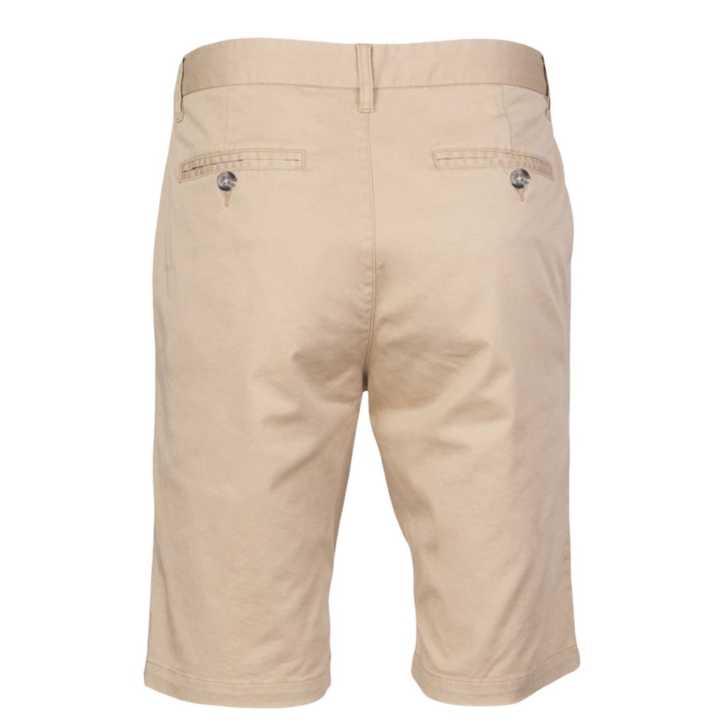 Chino Shorts in Stretch Cotton. Navy or Stone