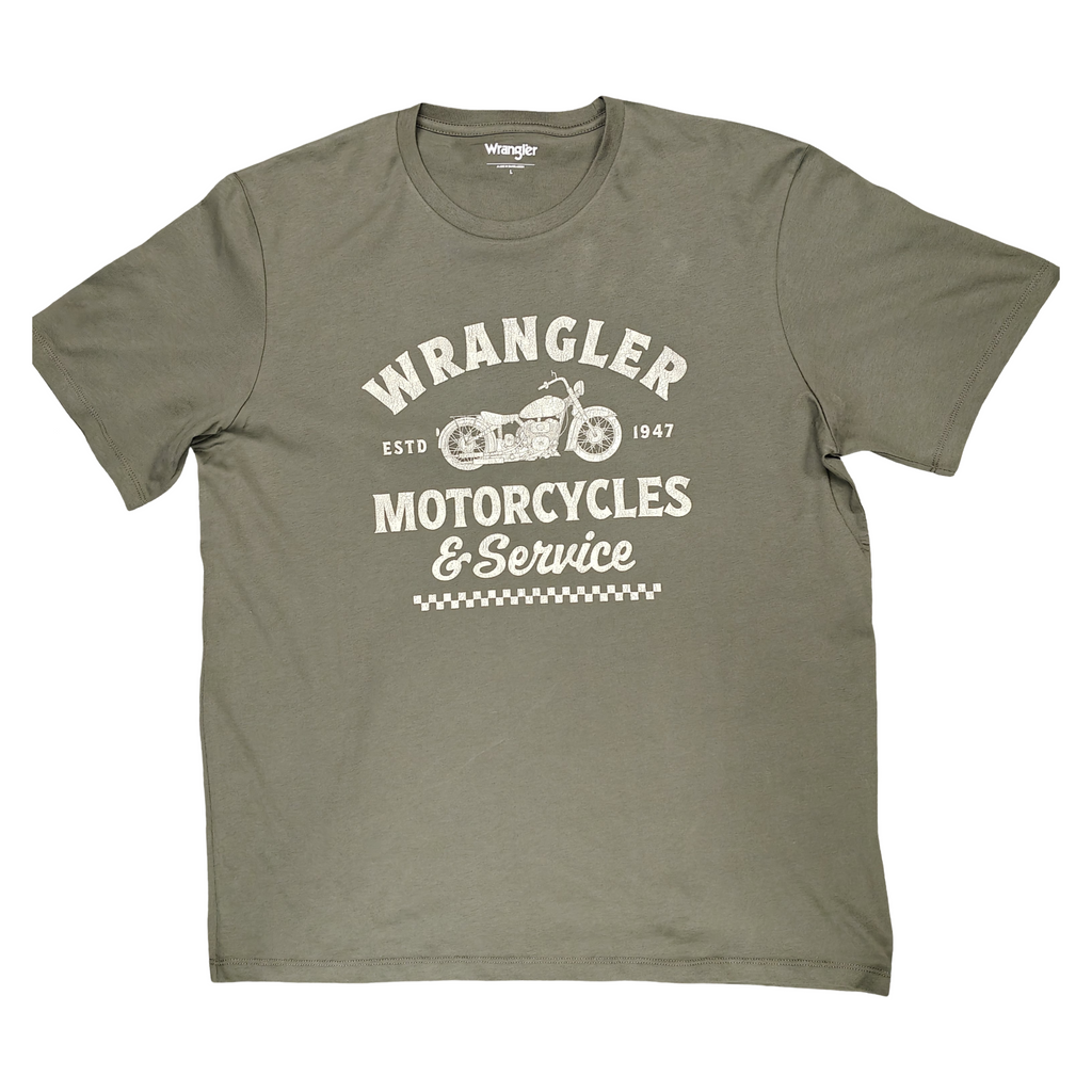 Wrangler Americana T Shirt  Wine or Olive