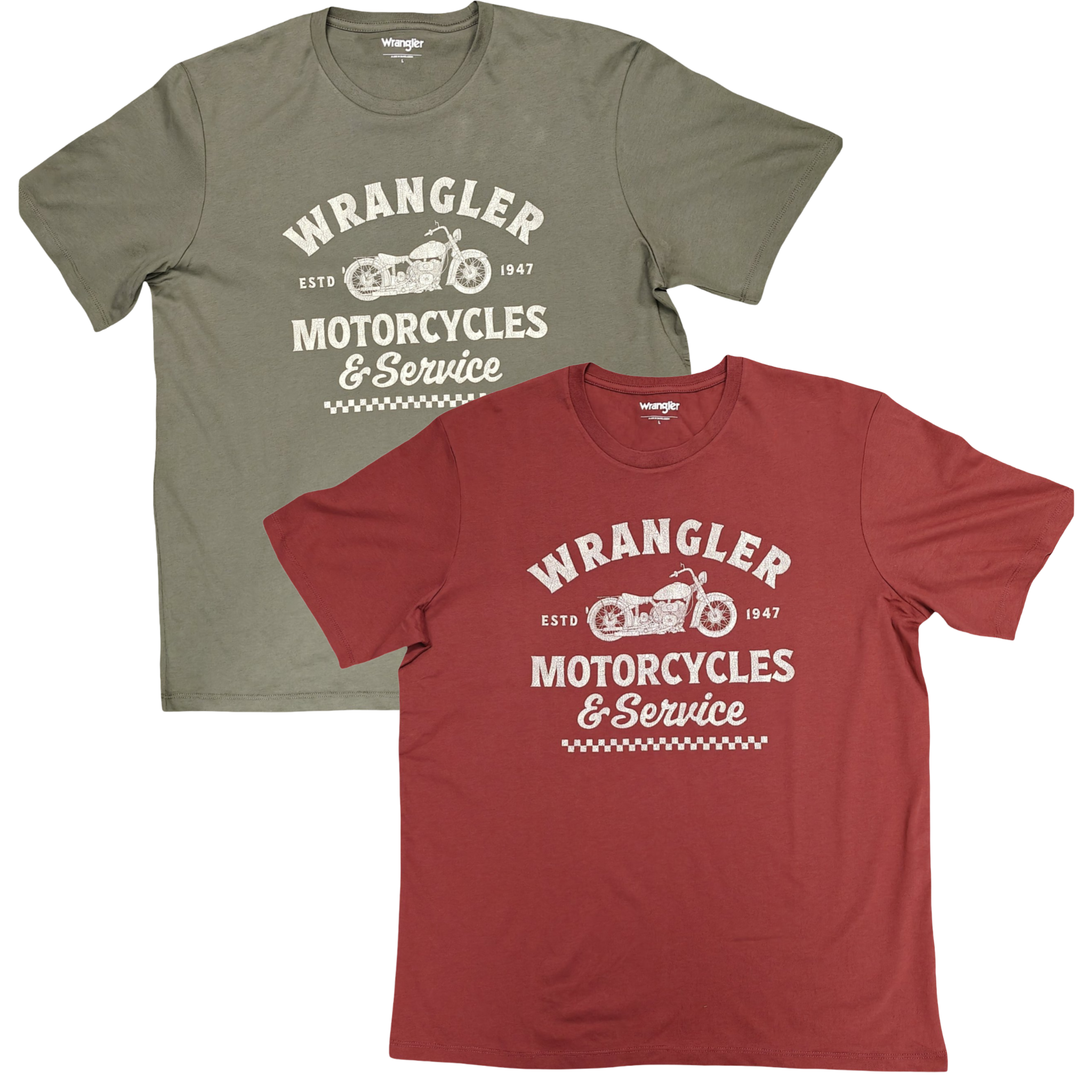 Wrangler Americana T Shirt  Wine or Olive